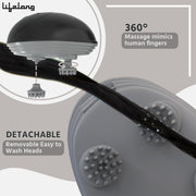 Rechargeable Electric Head & Scalp Kneading Massager, 4 Speed Modes, Handheld Portable Head Massager for Hair Growth, Deep Clean and Stress Relieving