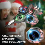 Remote Control Fighter Jet RC Airplane for Kids & Adults with LED Lights | 360° Flip, Stunt Roll Flying Plane Toy for Boys
