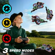 Remote Control Fighter Jet RC Airplane for Kids & Adults with LED Lights | 360° Flip, Stunt Roll Flying Plane Toy for Boys