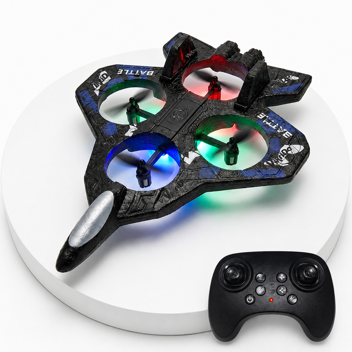 Remote Control Fighter Jet RC Airplane for Kids & Adults with LED Lights | 360° Flip, Stunt Roll Flying Plane Toy for Boys